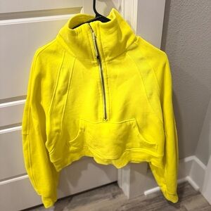 Lululemon Scuba Oversized half zip sonic yellow XS/S